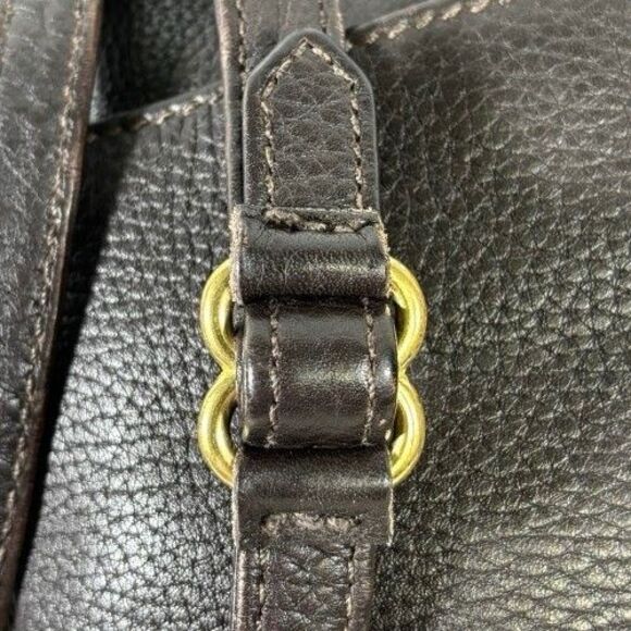 Coach Vintage Sonoma Drawstring Mahogany Pebbled Leather Bucket Bag 1998 #4923 - Picture 13 of 16